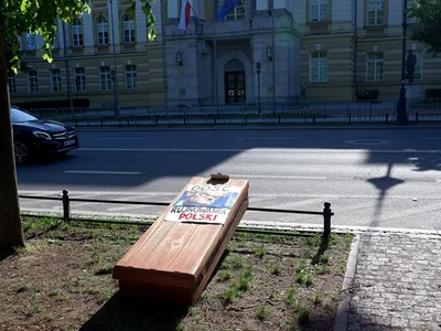 Miasteczko gniewu przed Kancelarią Premiera