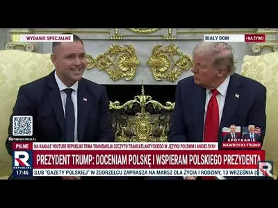Embedded thumbnail for Spotkanie Trump-Nawrocki. Trump: żołnierze USA pozostaną w Polsce, a nawet może być ich więcej